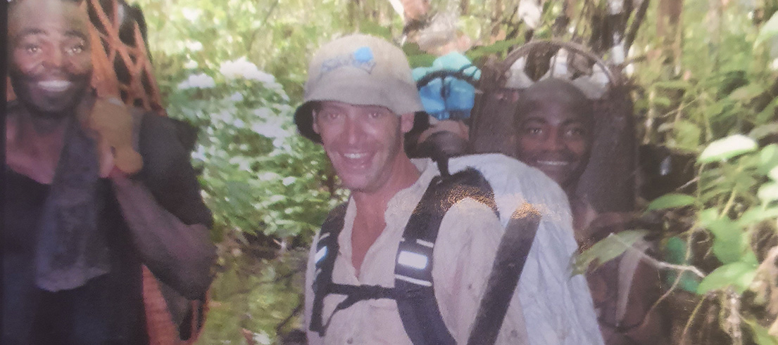 Dan Turner in the jungle in Congo